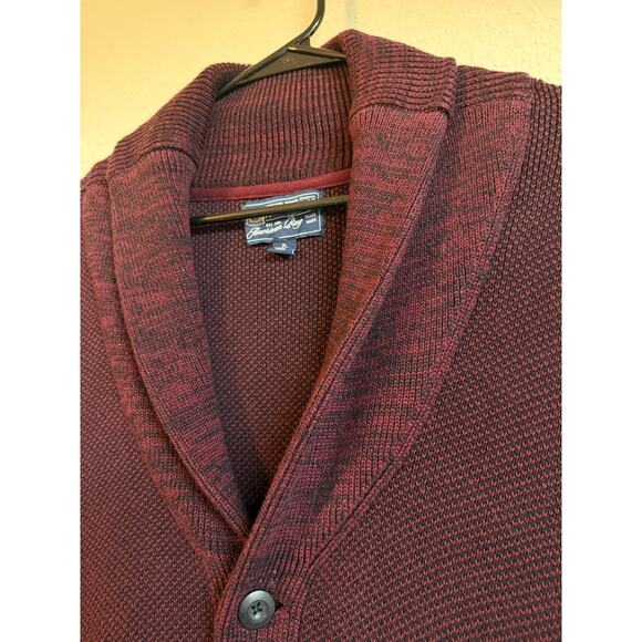 American Rag Cie Mens Shawl Neck Collar Cardigan Button Sweater Scarlet Size XL - Picture 4 of 10